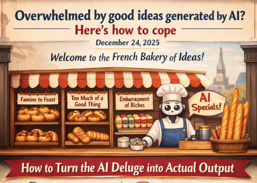 Overwhelmed by good ideas generated by AI? Here’s how to cope